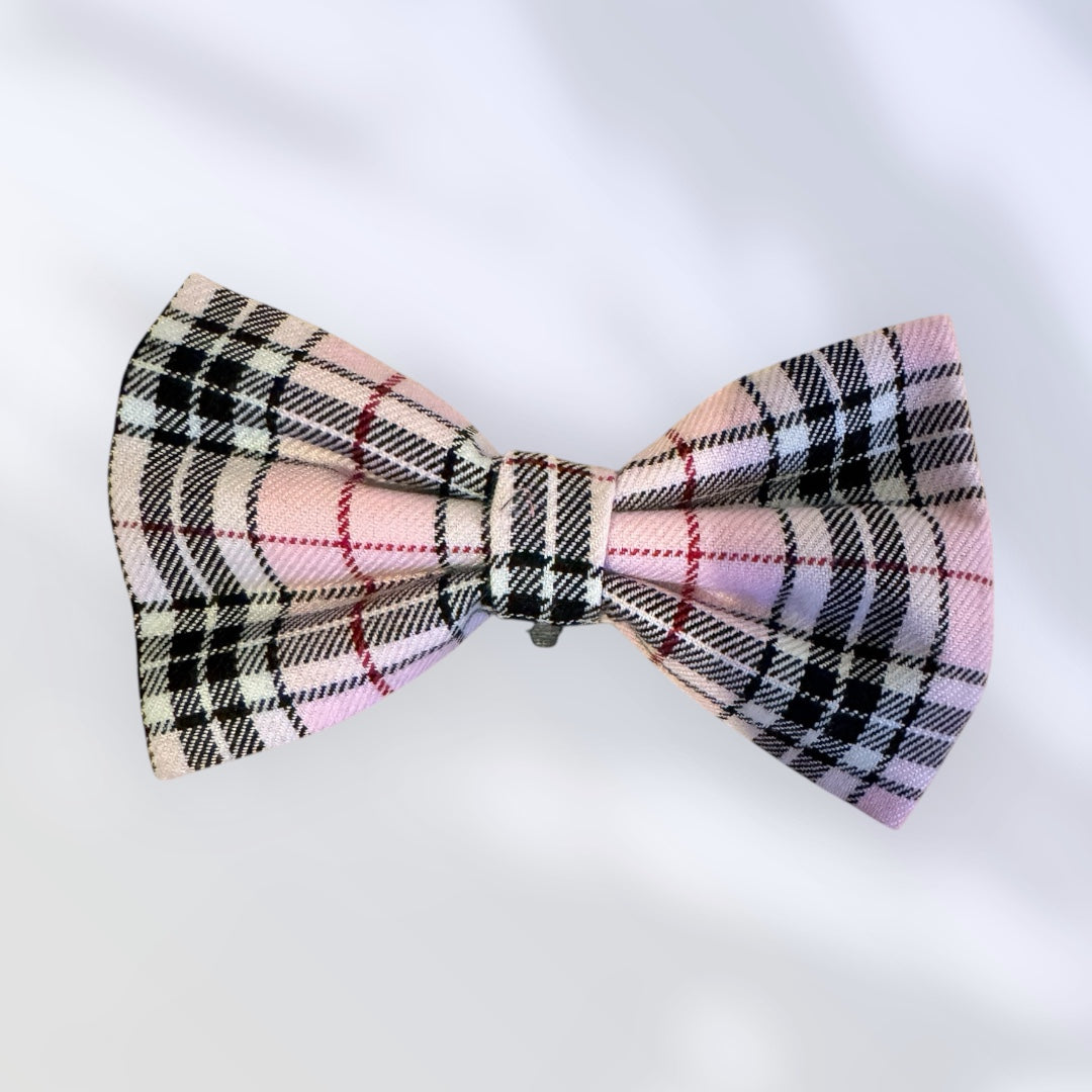 Pretty in Pink Tartan Bow Tie